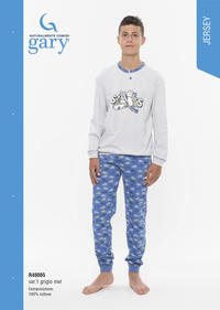 BOY'S PAJAMAS L/S R40005 Tellini S.r.l. Wholesale Clothing